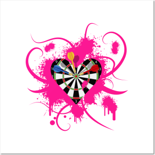 Dartboard Heart Posters and Art